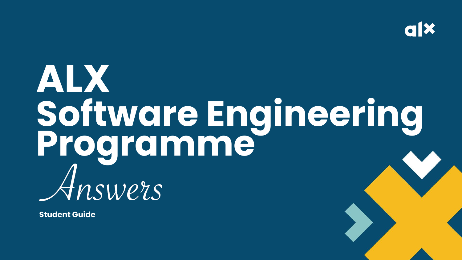 ALX Africa Software Engineering Programme Answers Student guide